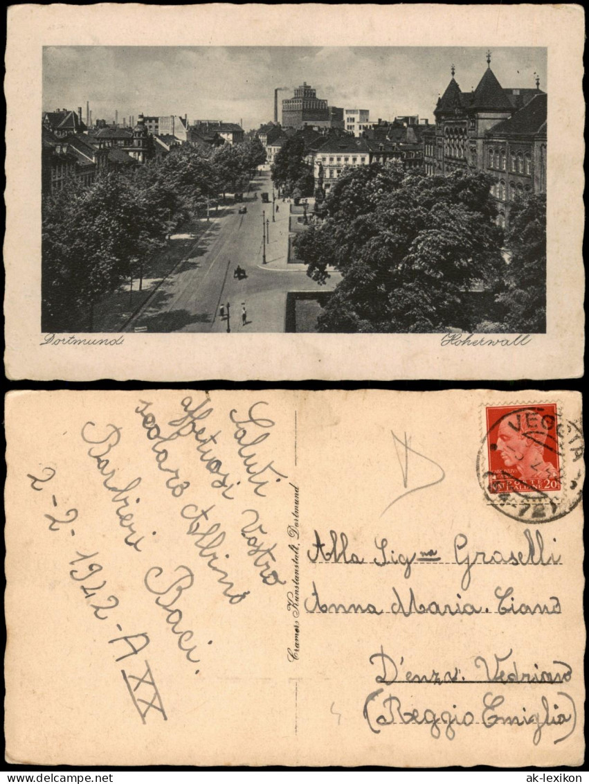 Ansichtskarte Dortmund Hoherwall Straßen Ansicht 1940 - Dortmund