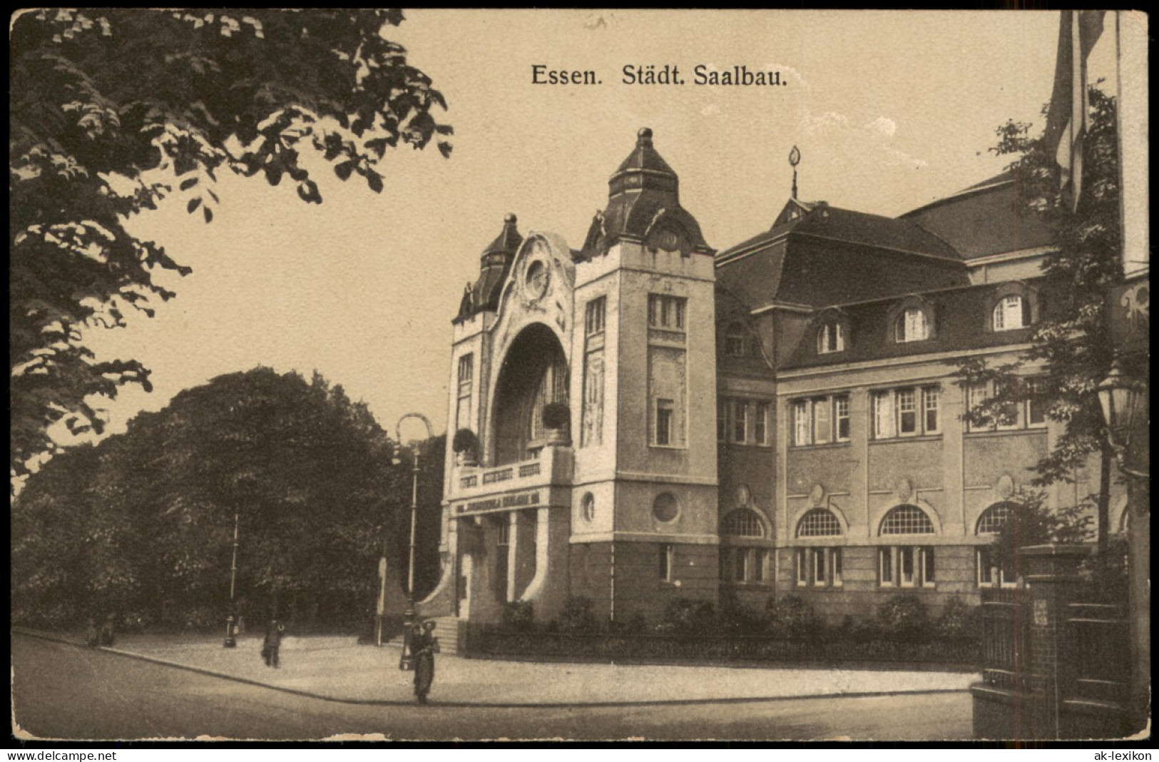 Ansichtskarte Essen (Ruhr) Städt. Saalbau Strassen Ansicht 1910 - Essen
