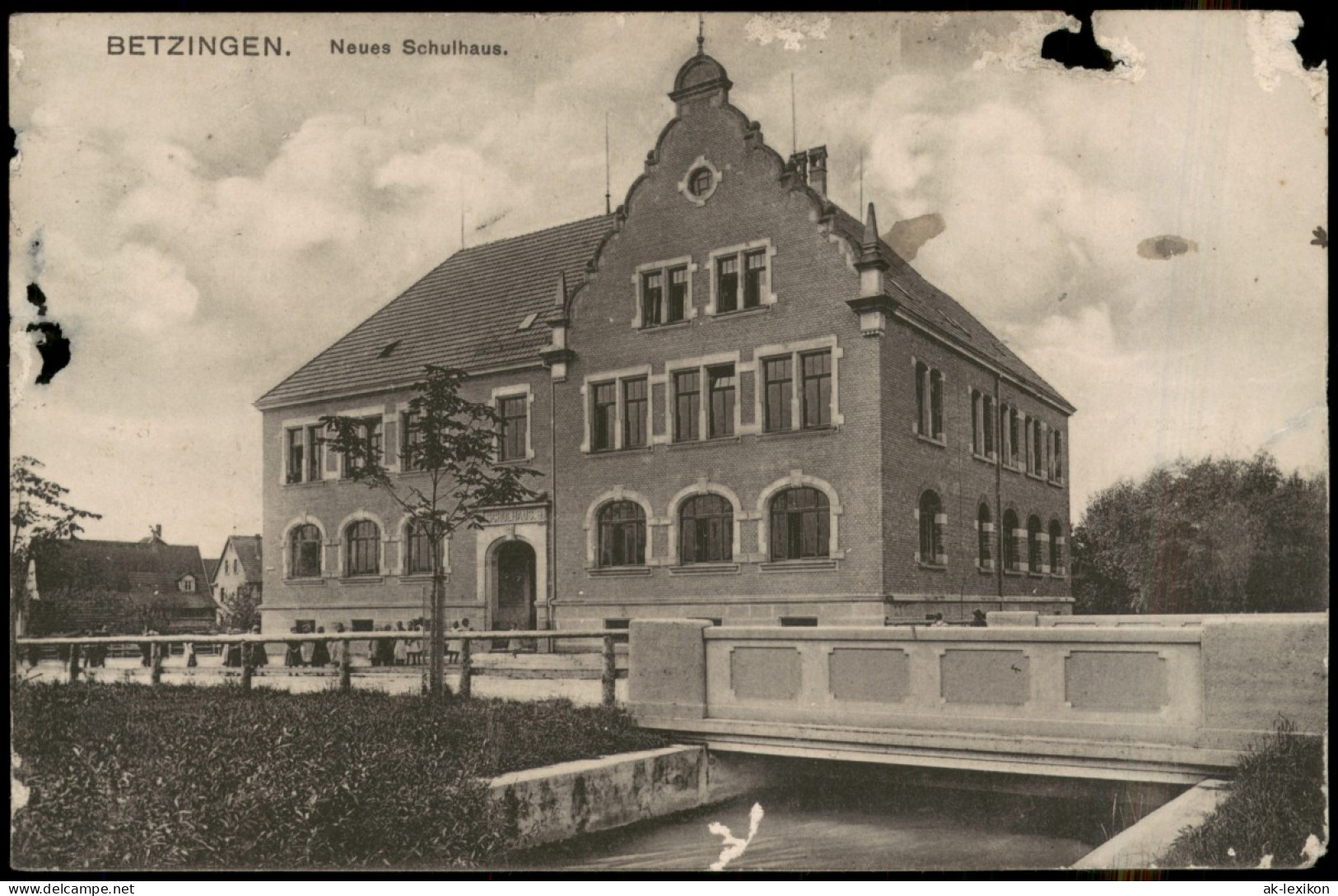 Ansichtskarte Betzingen-Reutlingen Neues Schulhaus 1911 - Reutlingen