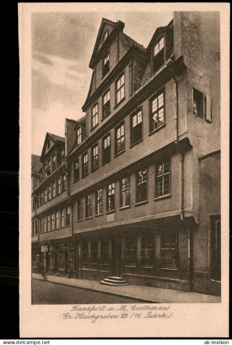 Ansichtskarte Frankfurt Am Main Goethehaus 1928 - Frankfurt A. Main