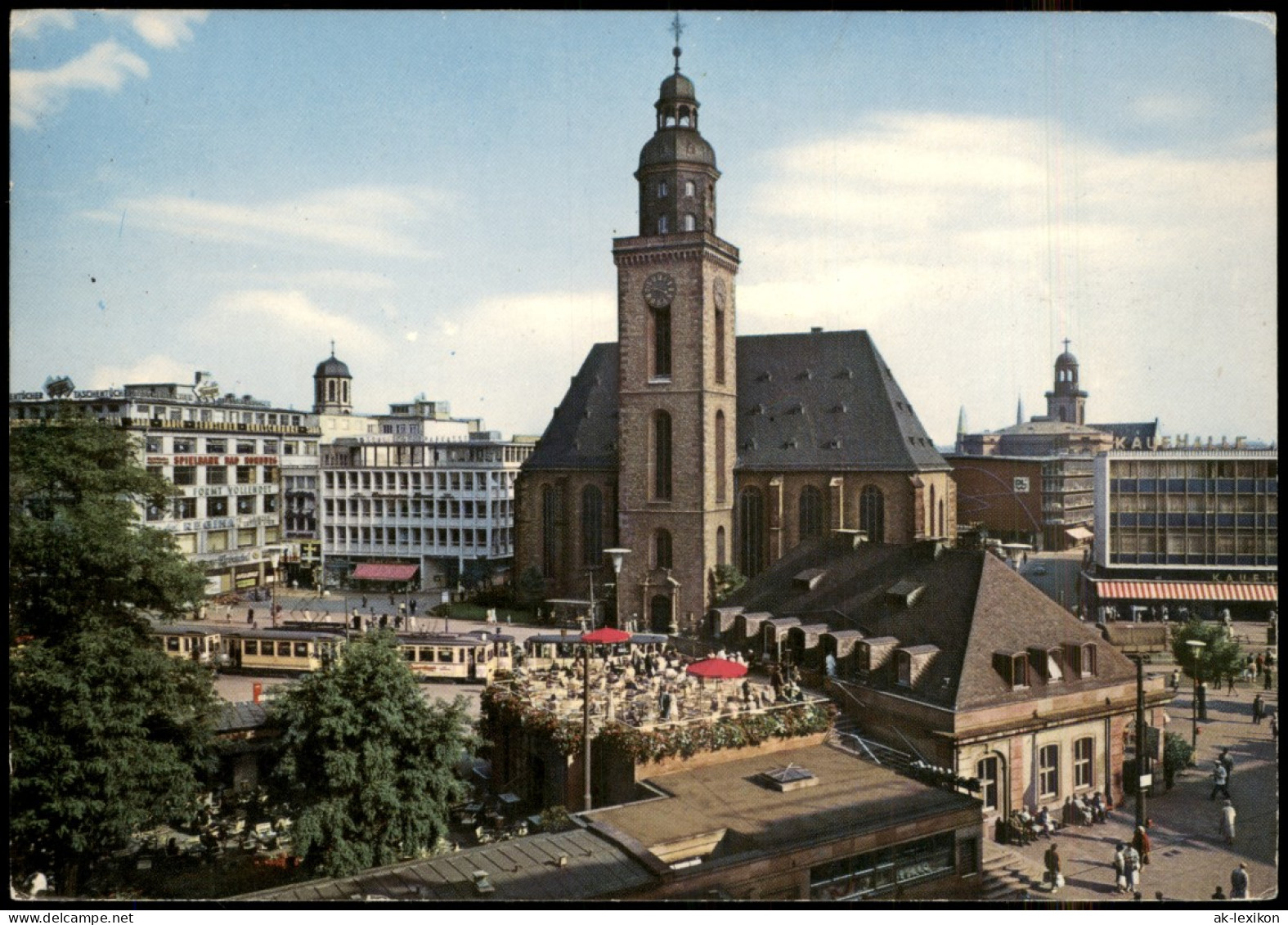 Ansichtskarte Frankfurt Am Main Hauptwache Und Katharinen-Kirche 1964 - Frankfurt A. Main
