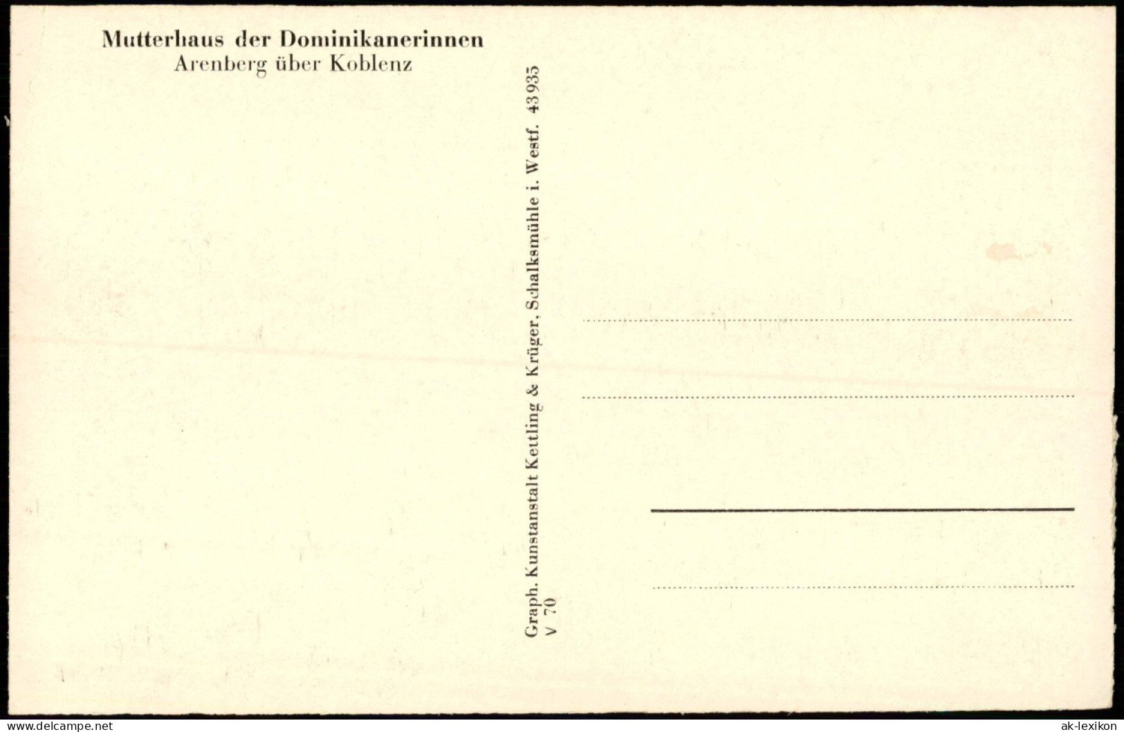 Arenberg-Koblenz Rosenkranz-Gruppe Mutterhaus Der Dominikanerinnen 1940 - Koblenz