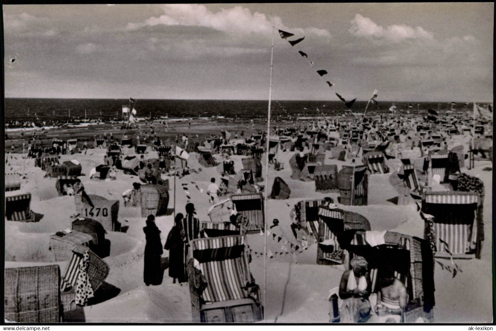 Ansichtskarte Wangerooge Meer / Strand Strandkörbe - Strandleben 1958 - Wangerooge