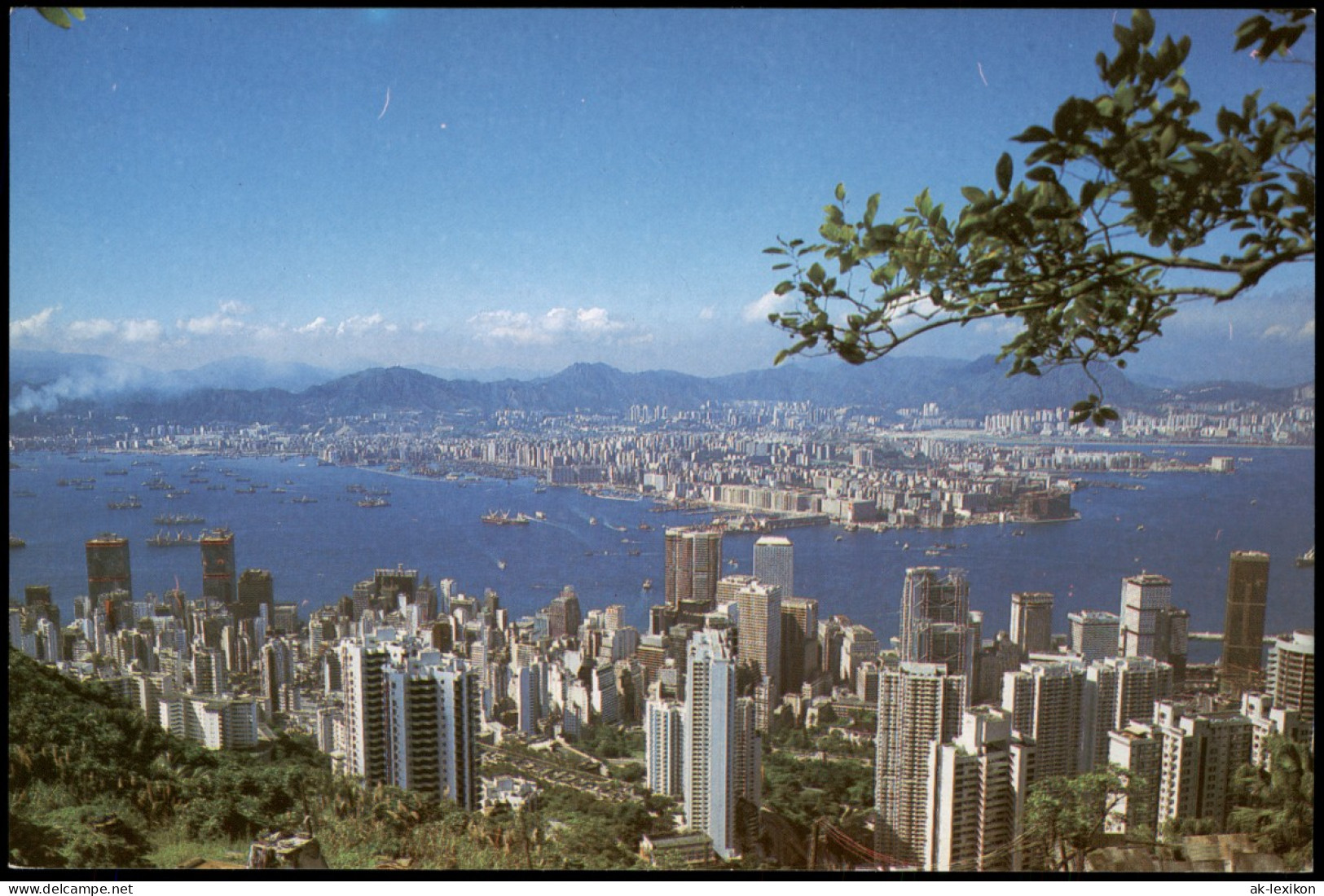 Postcard Hongkong Stadt Panorama City View 1980 - China (Hongkong)