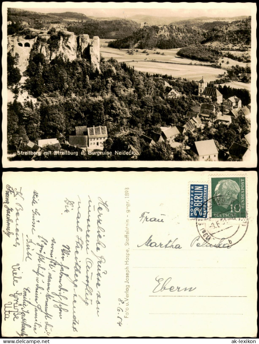 Forchheim (Oberfranken) Streitberg Streitburg Burgruine Neideck 1956 - Forchheim