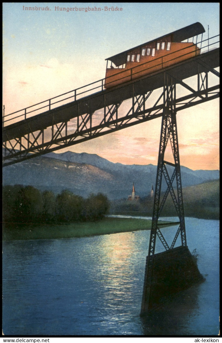 Ansichtskarte Innsbruck Hungerburgbahn, Brücke 1913 - Innsbruck