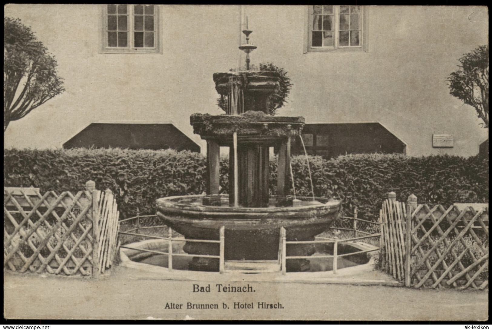 Ansichtskarte Bad Teinach-Zavelstein Alter Brunnen B. Hotel Hirsch 1920 - Bad Teinach