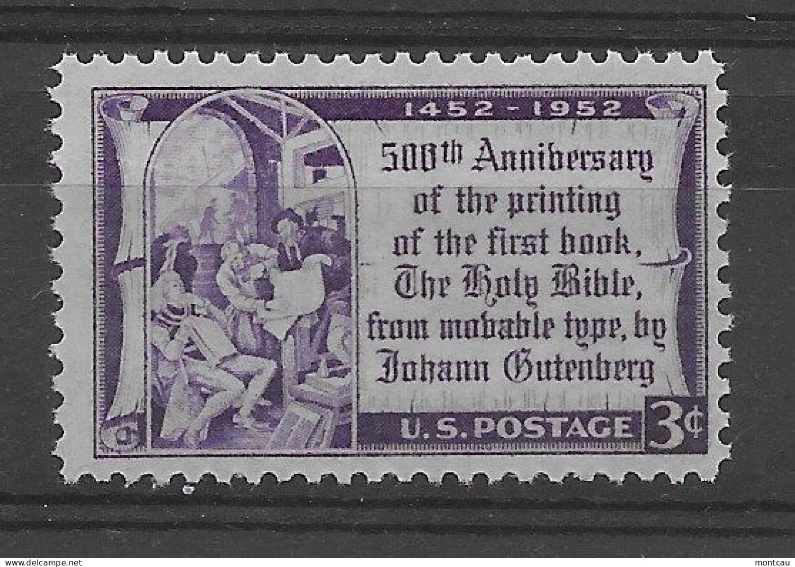 USA 1952.  Guttemberg Sc 1014  (**) - Unused Stamps