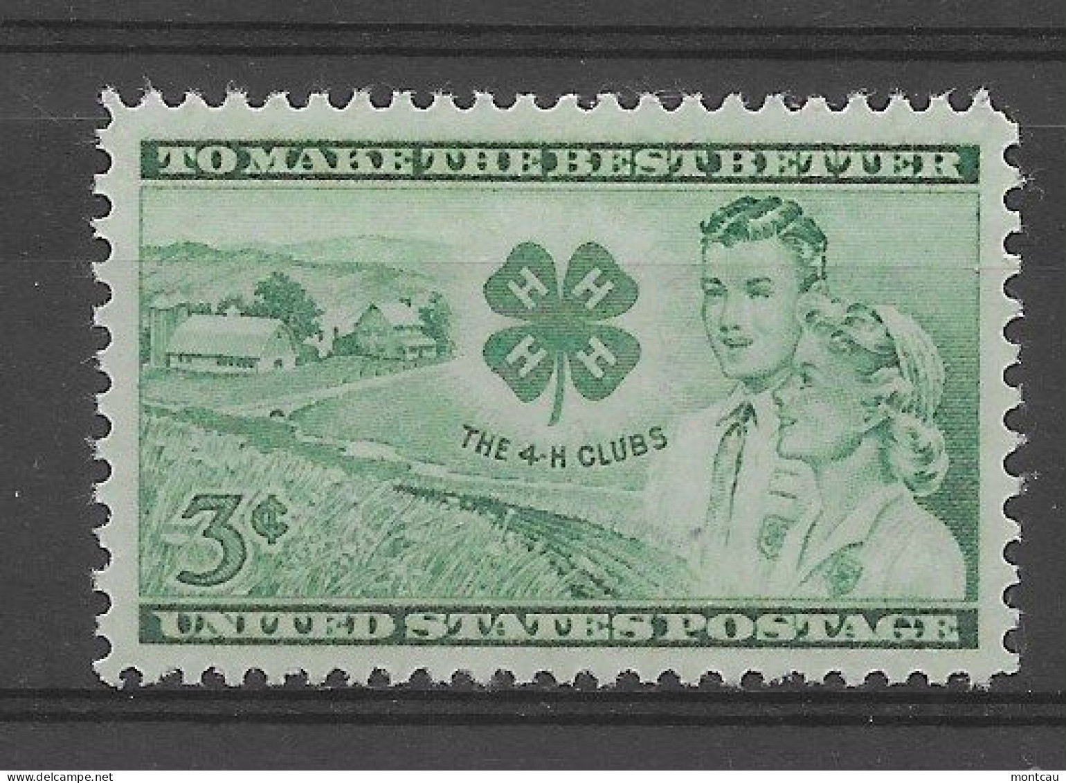 USA 1952.  4H Club Sc 1005  (**) - Unused Stamps