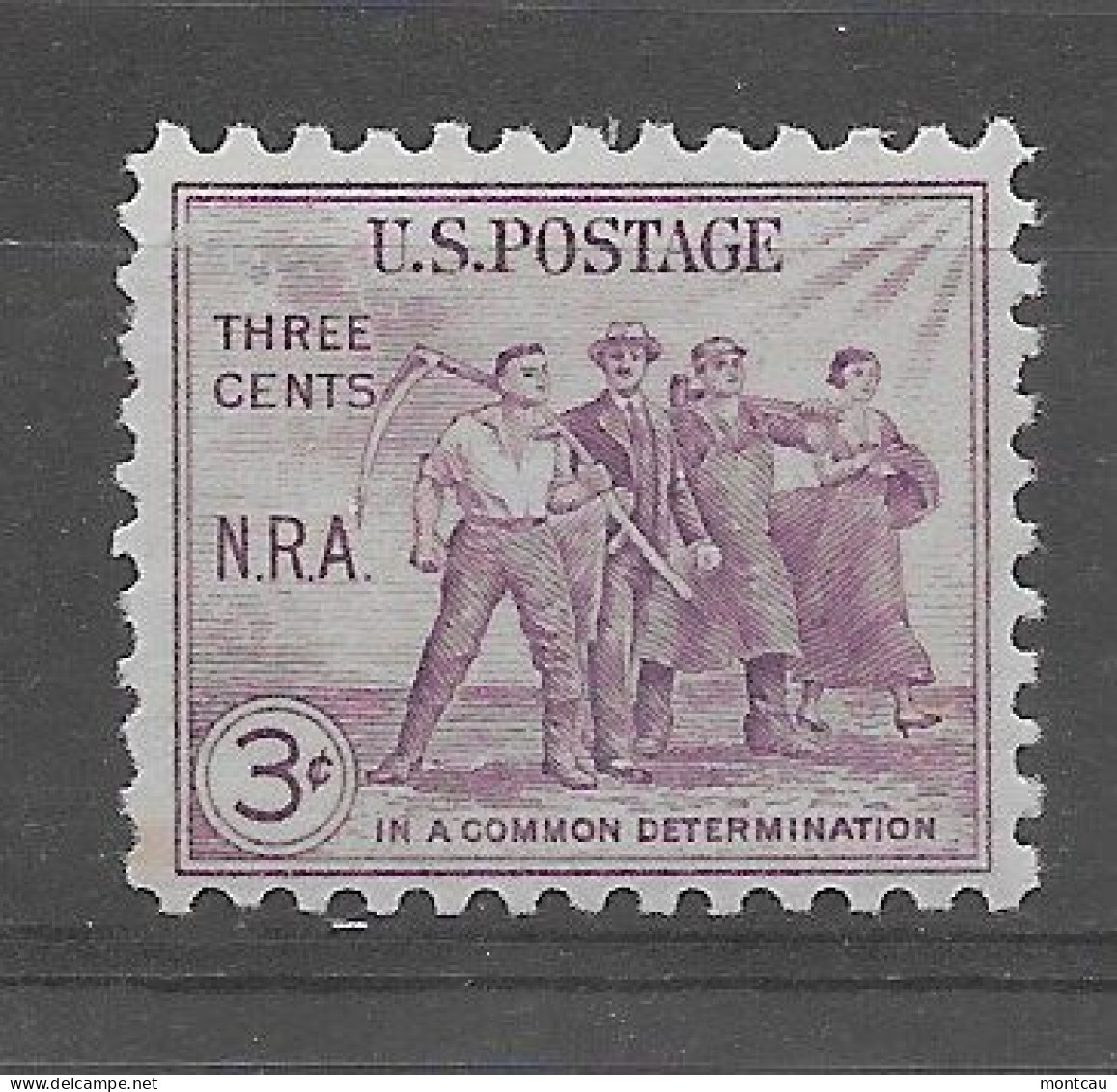 USA 1933.  Determination Sc 732  (**) - Unused Stamps