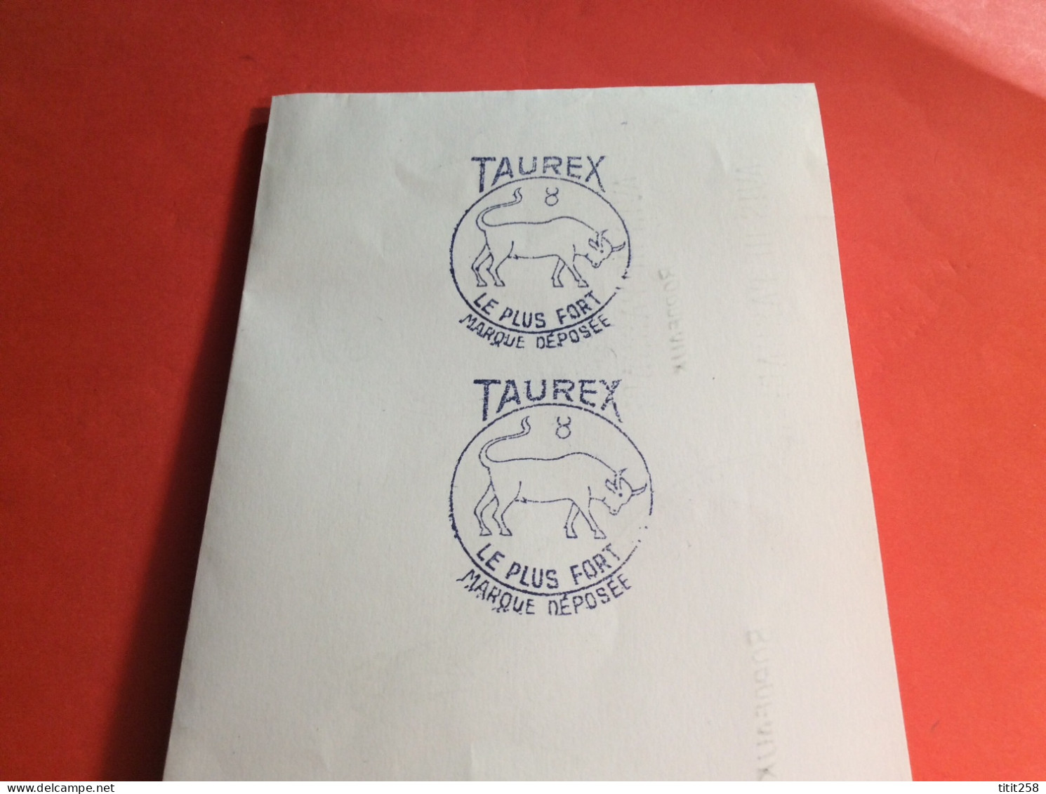 Ancien Tampon Encreur Matrice Imprimerie TAUREX Marque Déposé ( Taureau ) - Altri & Non Classificati