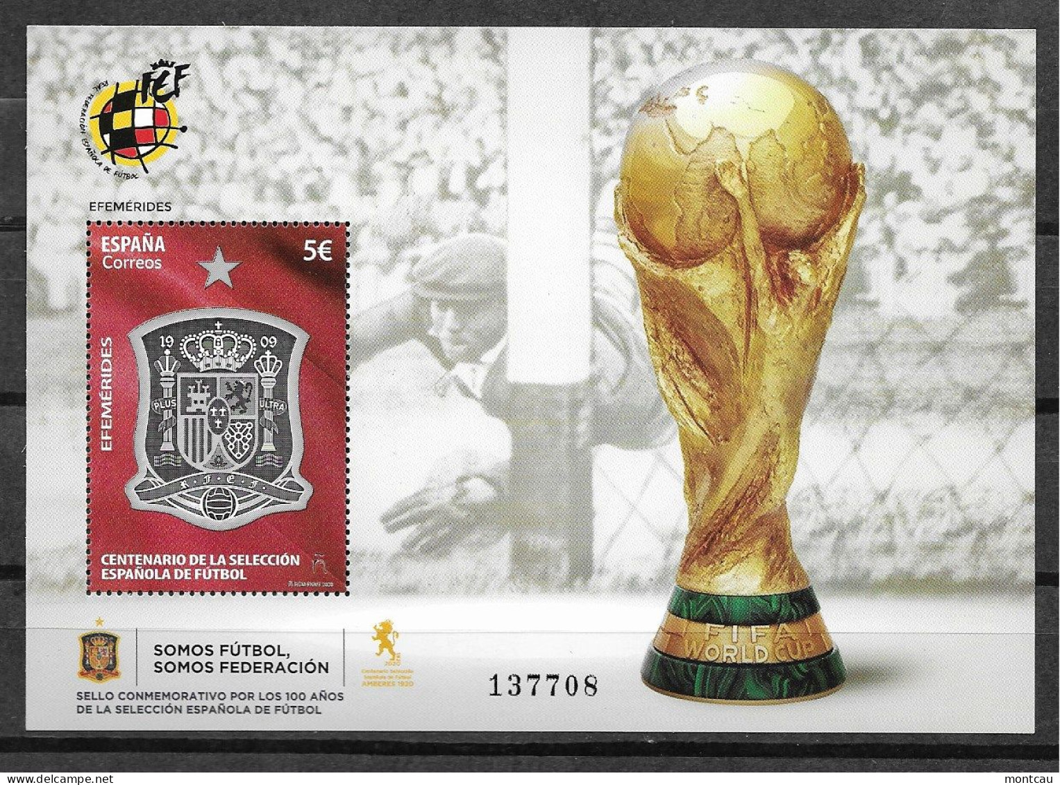 España 2020.  Futbol    (**) - Unused Stamps