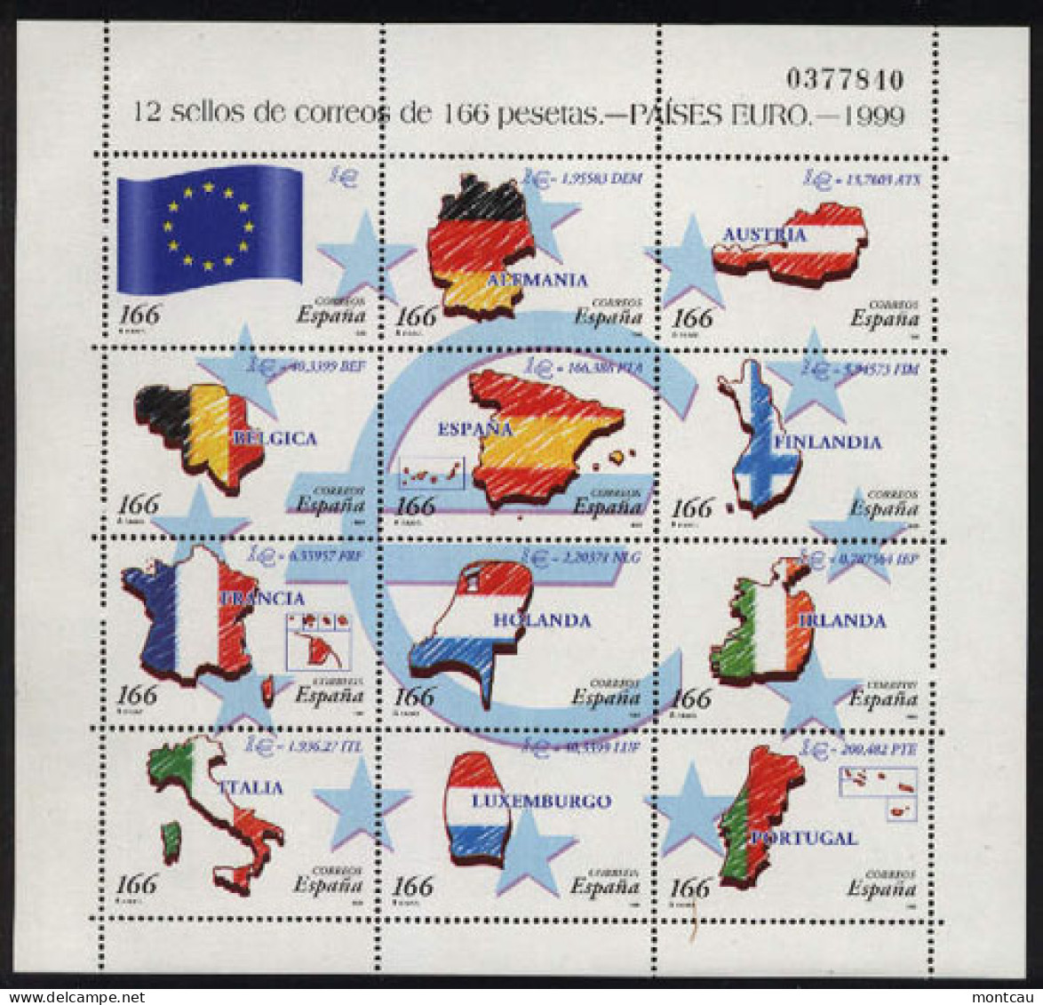 Spain 1999. 1a Emision En Euros Ed 3632-43 (**) - Neufs