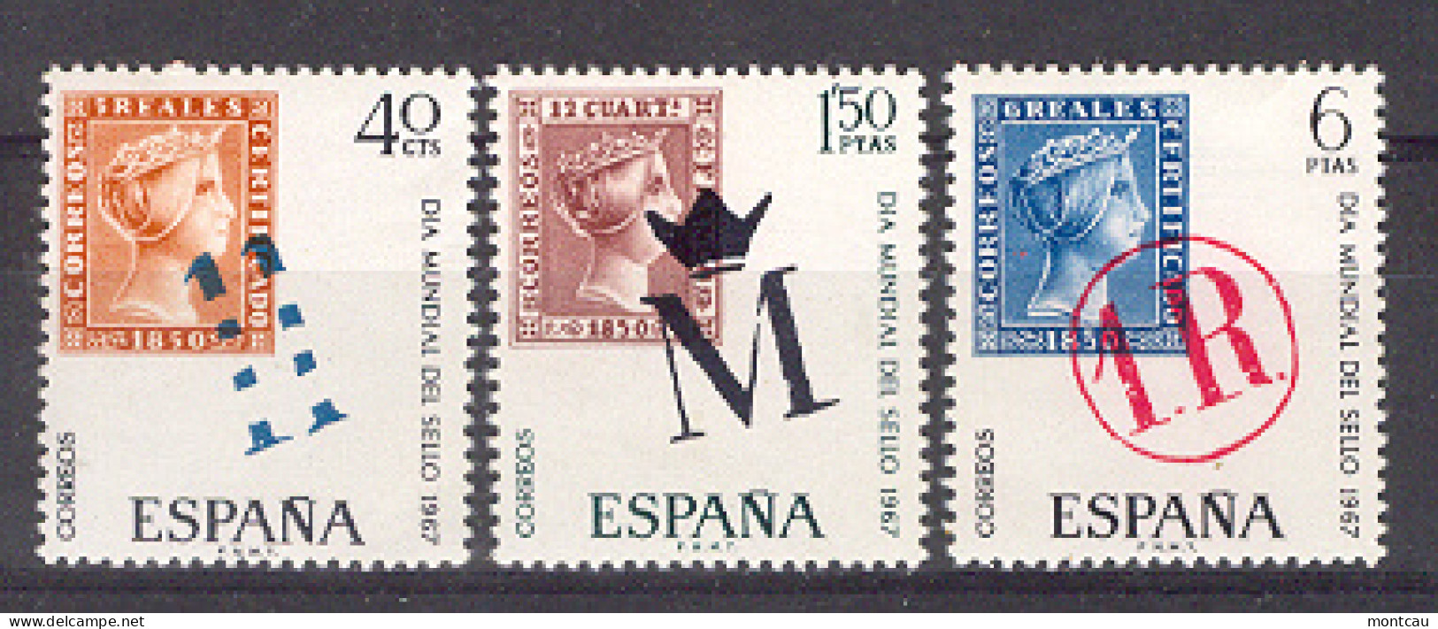 Spain 1967. Dia Del Sello Ed 1798-00 (**) - Unused Stamps