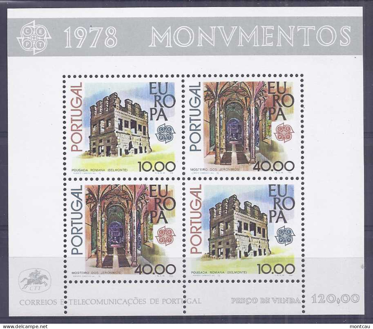 Europa 1978. Portugal Mi Bl23 MNH (**) - Unused Stamps