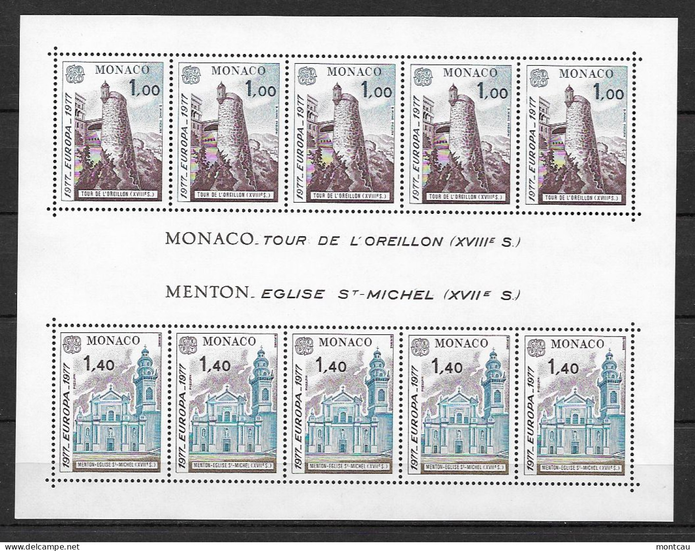 Monaco 1977.  Europa Mi 1273-74  (**) - Unused Stamps