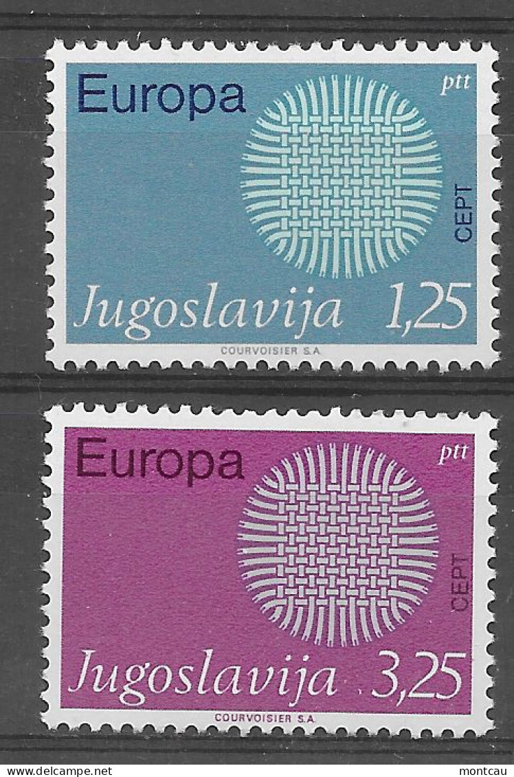 Yugoslavia 1970.  Europa Mi 1379-80  (**) - Neufs