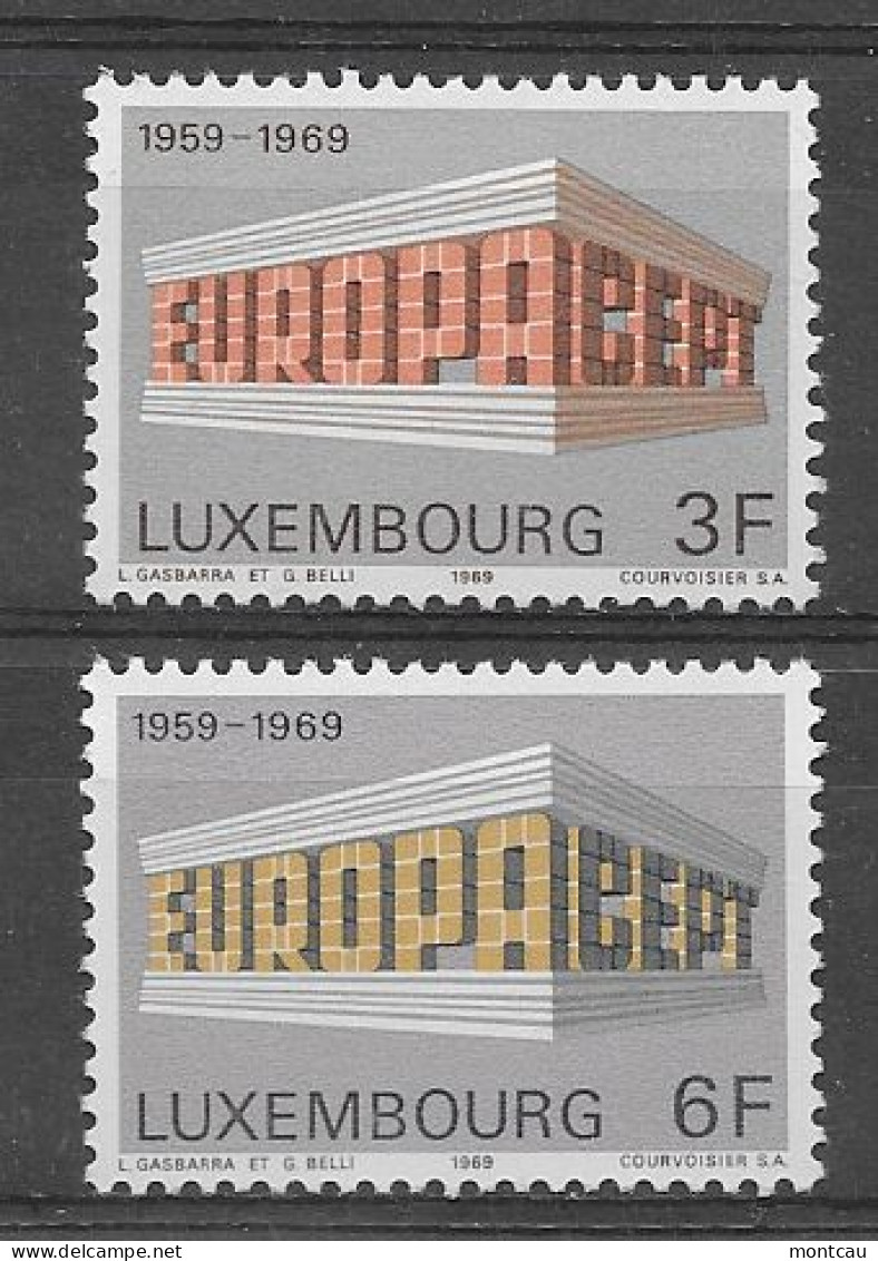Luxembourg 1969.  Europa Mi 788-89  (**) - 1969