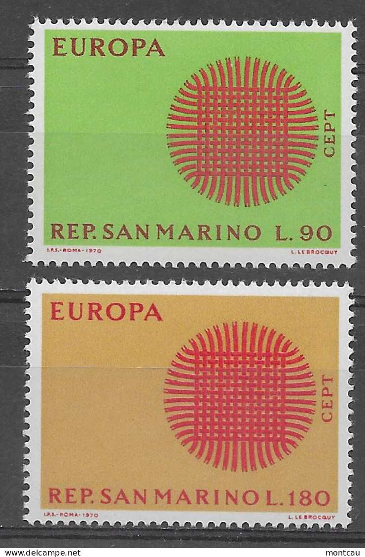 San Marino 1970.  Europa Mi 955-56  (**) - Nuovi