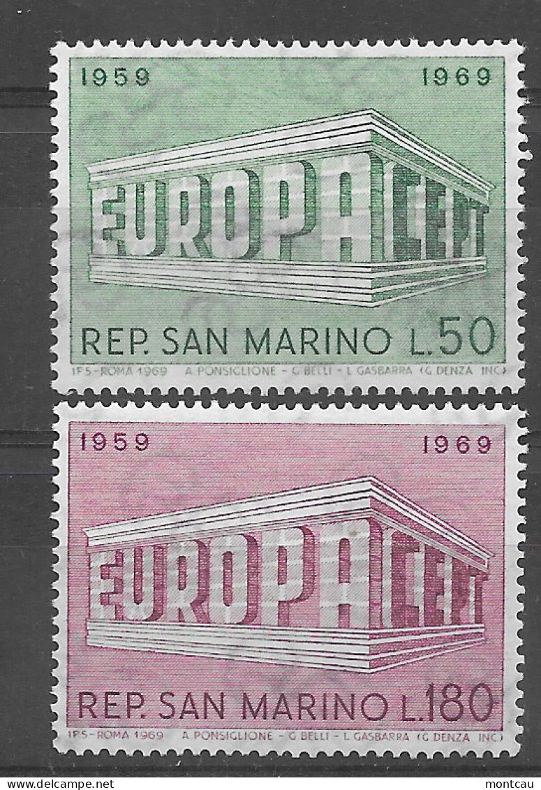 San Marino 1969.  Europa Mi 925-26  (**) - Neufs