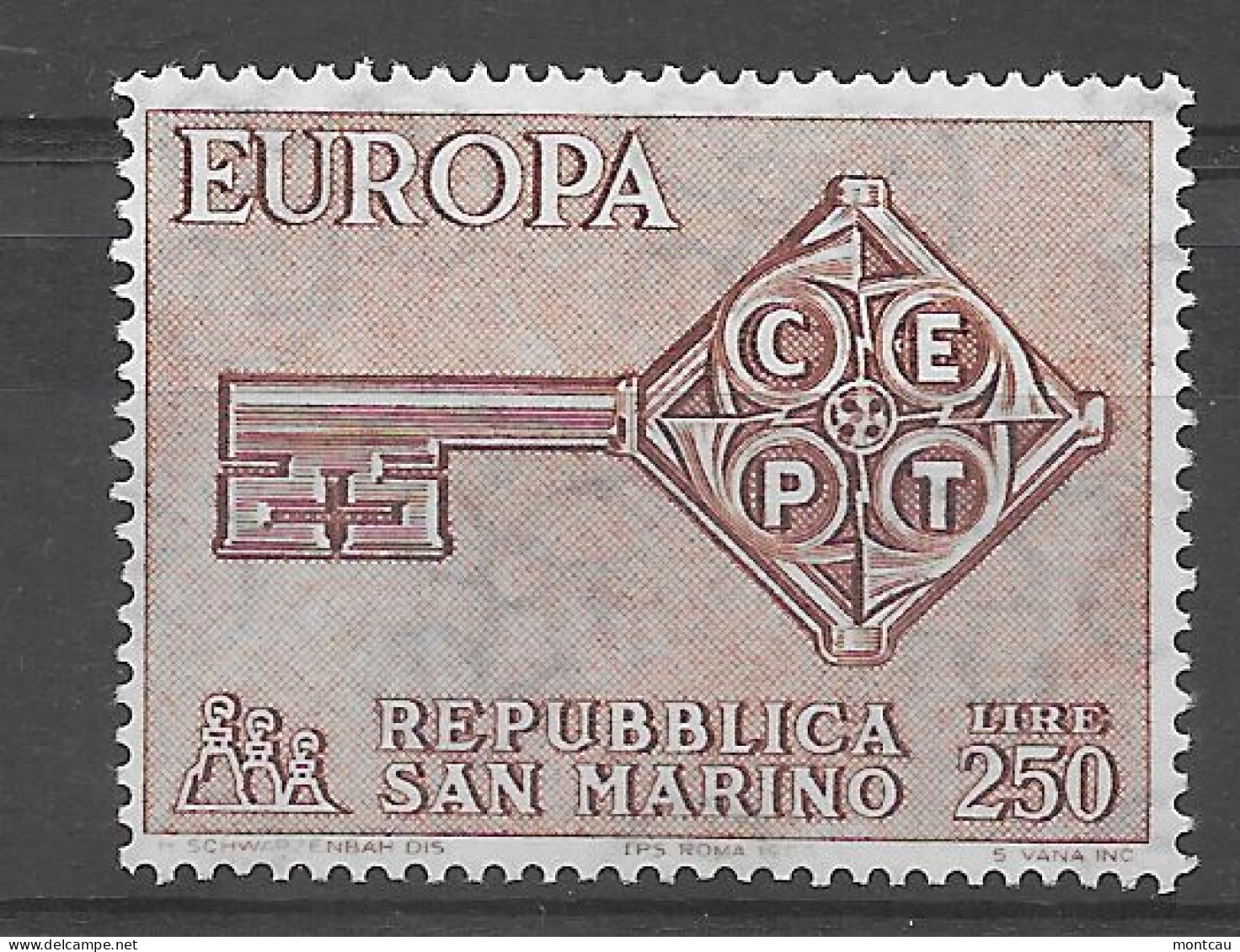 San Marino 1968.  Europa Mi 913  (**) - Nuevos