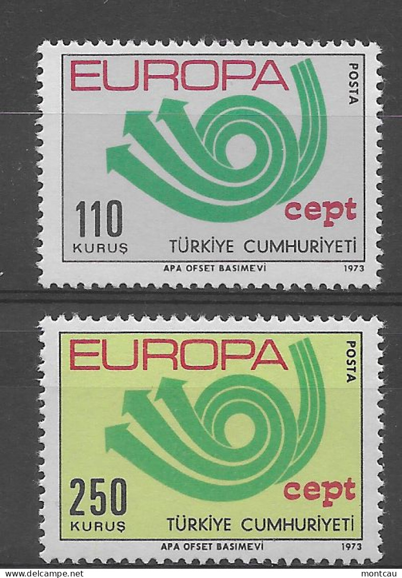Turquia 1973.  Europa Mi 2280-81  (**) - Used Stamps