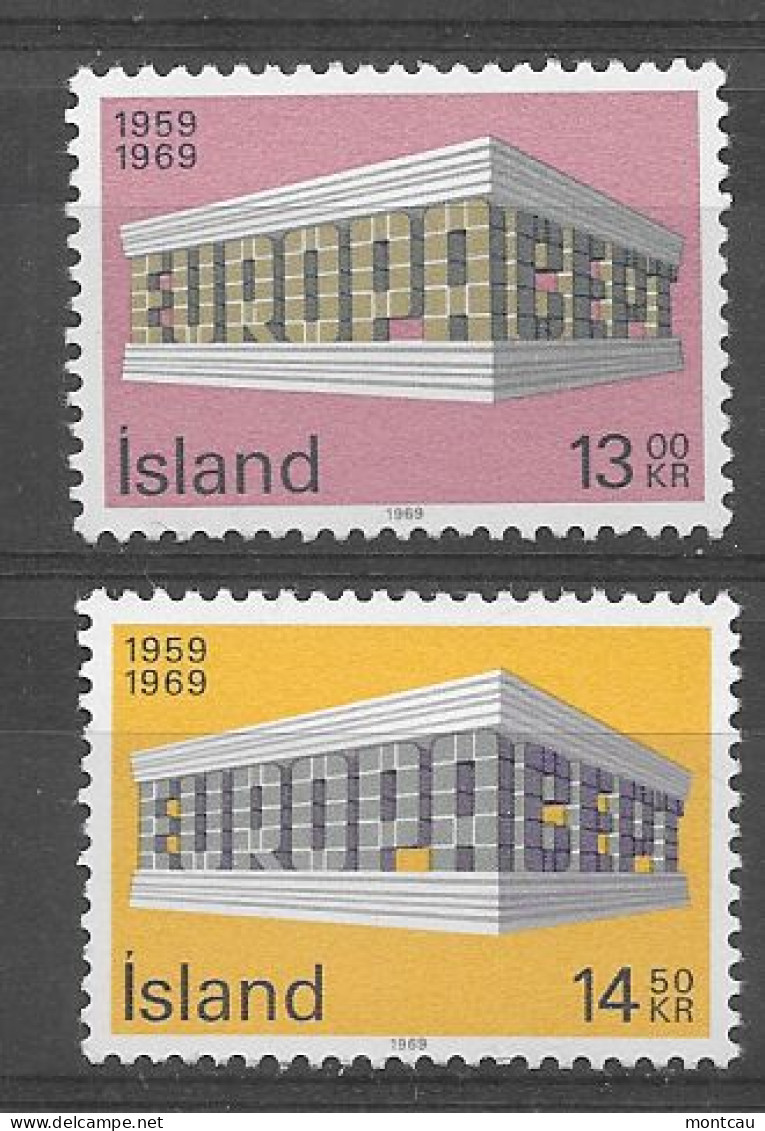 Islandia 1969.  Europa Mi 428-29  (**) - Unused Stamps