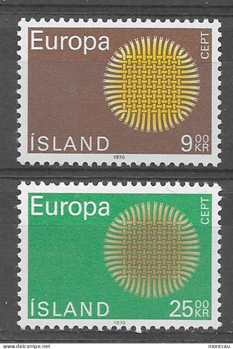 Islandia 1970.  Europa Mi 442-43  (**) - Ongebruikt