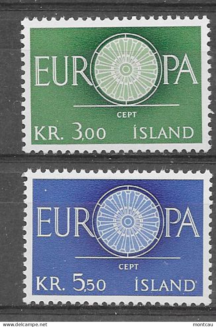 Islandia 1960.  Europa Mi 344-45  (**) - Ongebruikt