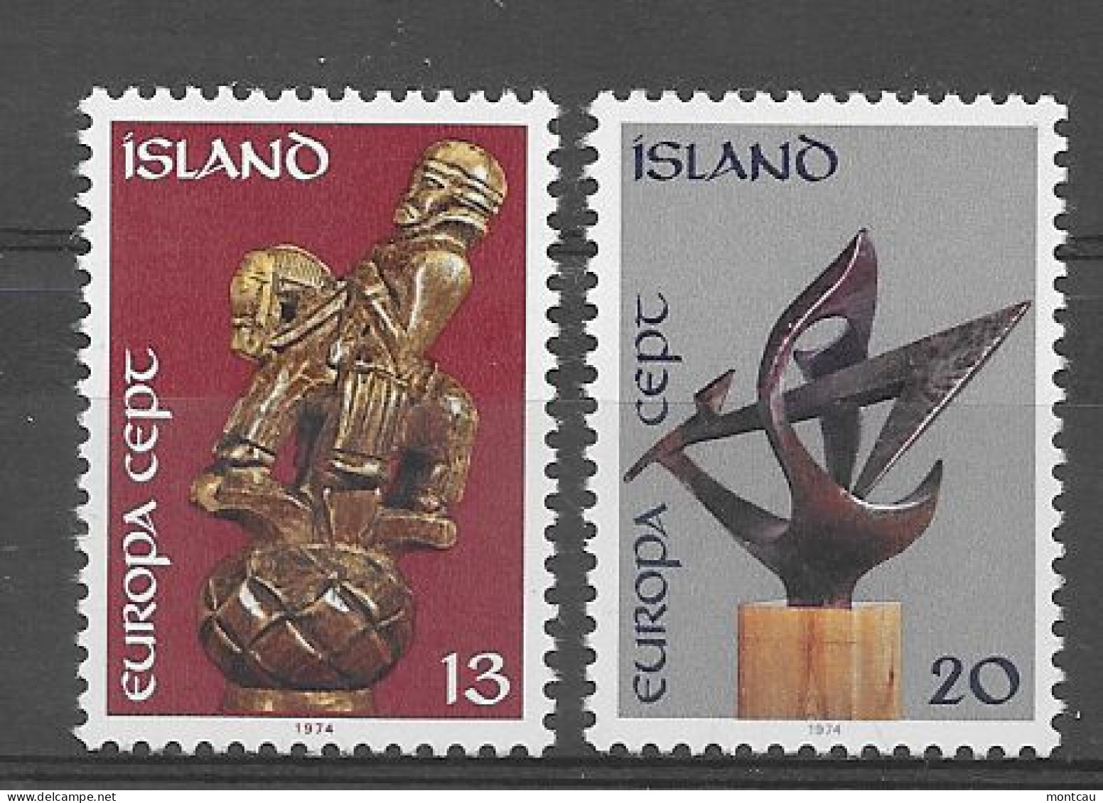 Islandia 1974.  Europa Mi 489-90  (**) - Unused Stamps