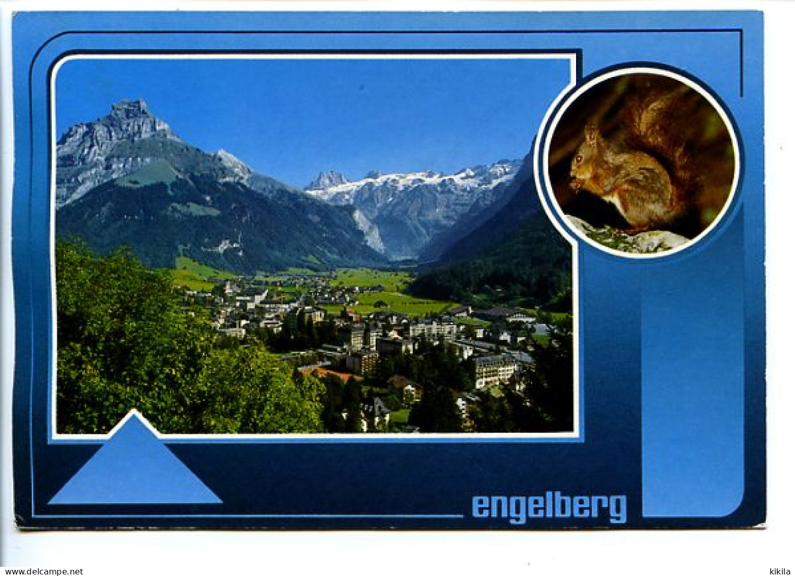 CPSM /CPM 10.5 X 15 Suisse Canton D'Obwald  ENGELBERG 1050 - 3200 Mit Hahnen 2606 M Und Spannörter 3198 M   écureuil - Engelberg