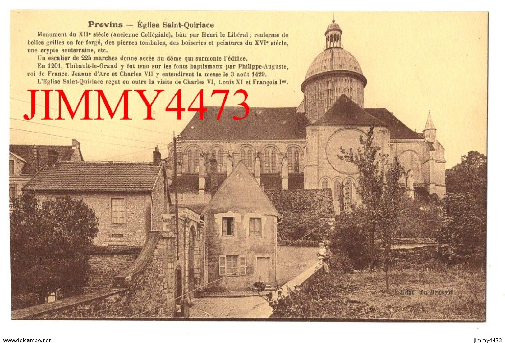 CPA - PROVINS - Eglise Saint-Quiriace + Texte - Edit Du Briard - Provins