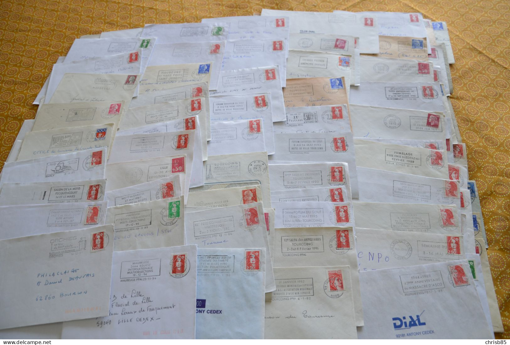 Lot Années 1950 1990 Oblitérations Département Du  NORD 59 Environ 2800 Enveloppes Entières - Cachets Manuels