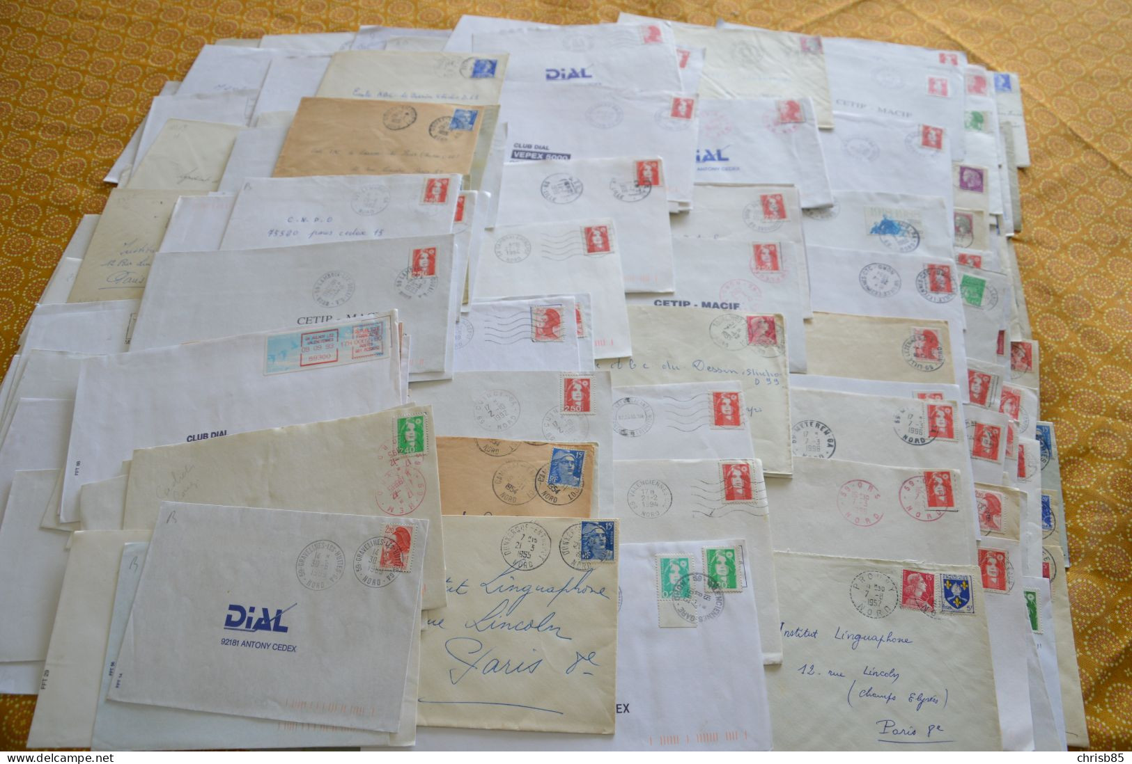 Lot années 1950 1990 oblitérations Département du  NORD 59 environ 2800 Enveloppes entières