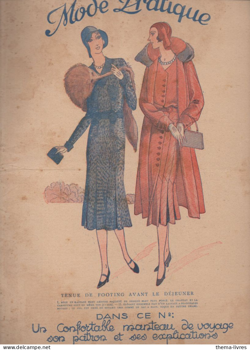 Revue  MODE PRATIQUE  N° 19 Du 10 Mai 1930  Avec Belle Couverture Illustrée      (CAT4084 / 30/ 19) - Fashion