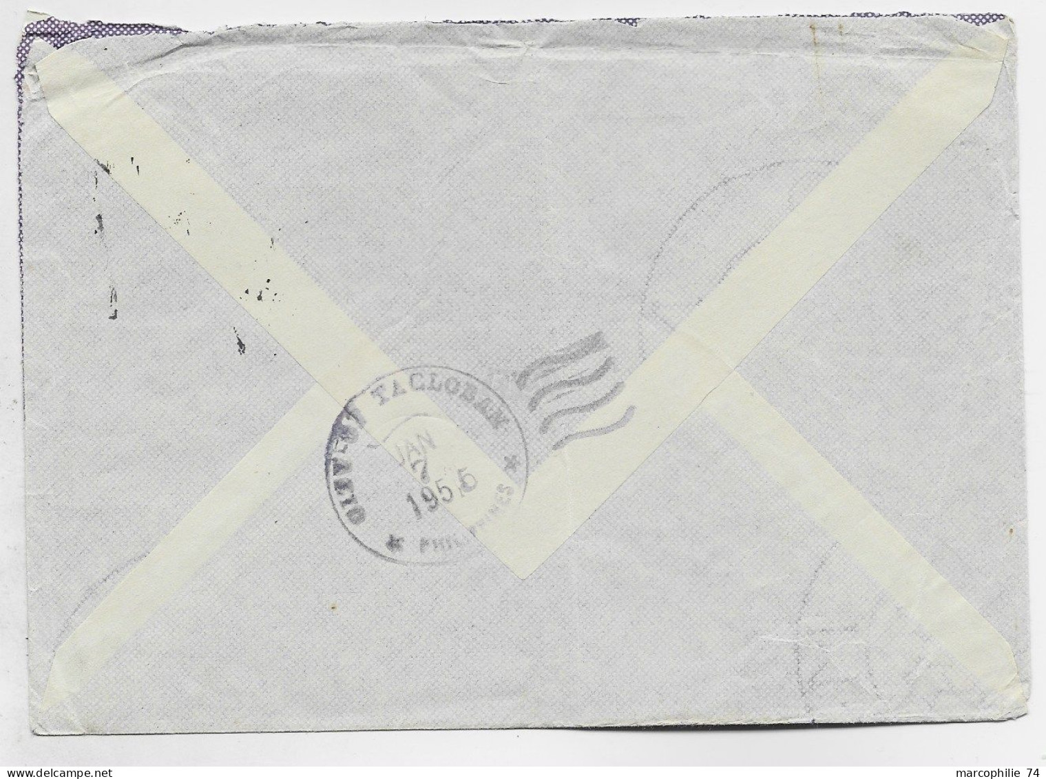 PHILIPPINES LETTRE COVER AIR MAIL ENTETE UNITED NATIONS HEALTH ORGANIZATION MANILA  PALO 1955 TO SUISSE - Philippines