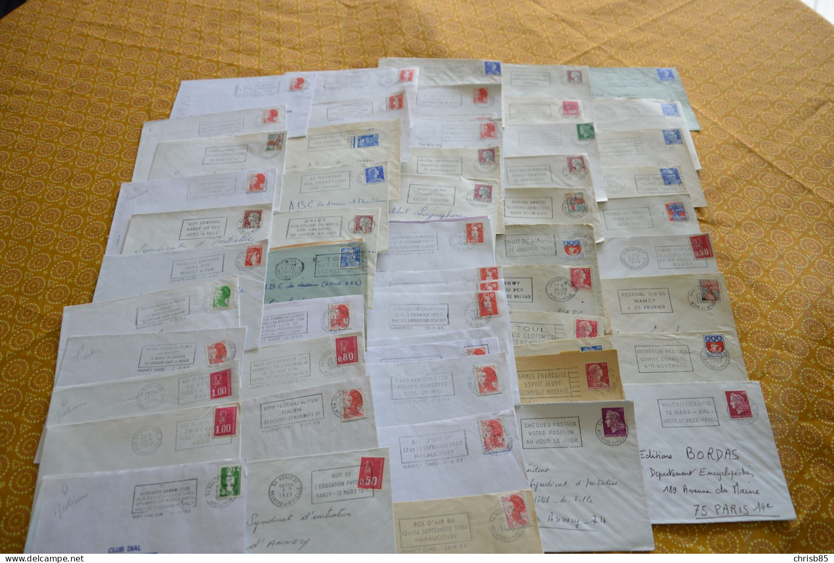 Lot Années 1950 1990 Oblitérations Département De La MEURTHE ET MOSELLE 54 Environ 1300 Enveloppes Entières - Cachets Manuels