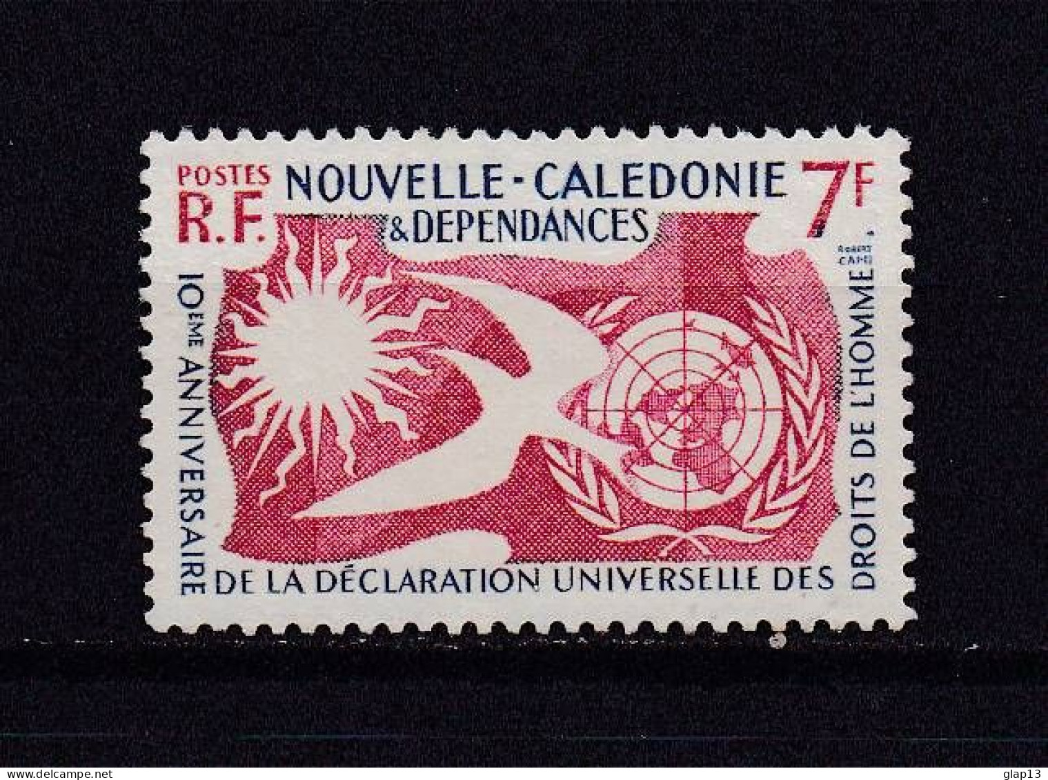 NOUVELLE-CALEDONIE 1958 TIMBRE N°290 NEUF** DROIT DE L'HOMME - Unused Stamps