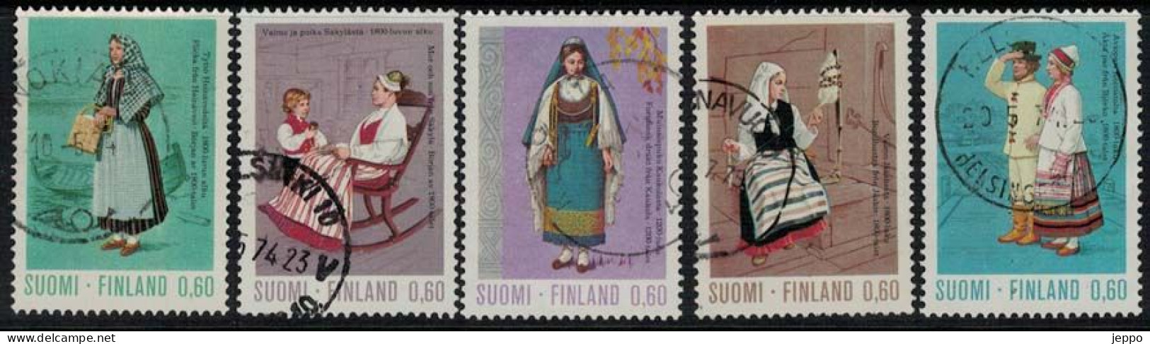 1973 Finland, National Costumes Complete Set Used. - Usati