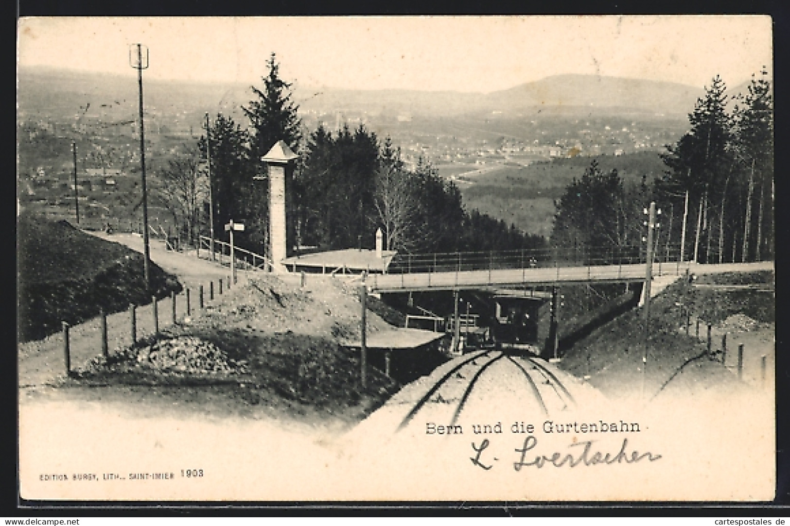 AK Bern, Gurtenbahn Bei Der Berganfahrt  - Other & Unclassified