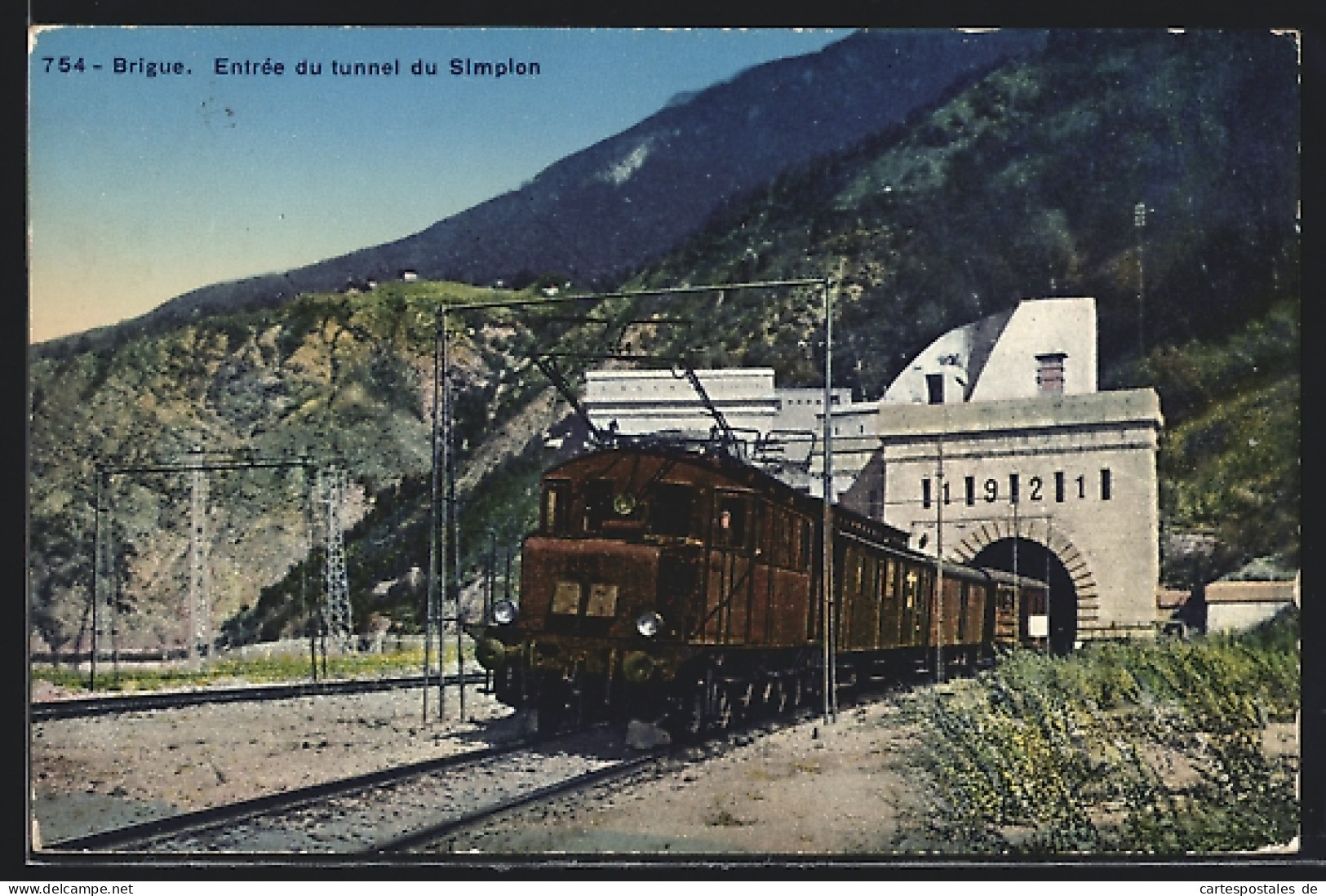 AK Brigue, Entrée Du Tunnel Du Simplon, Bergbahn  - Other & Unclassified