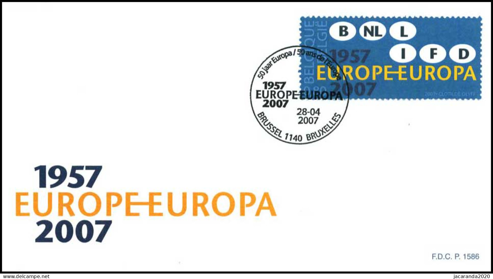 3635 - FDC - 50 Jaar Europa - Verdrag Van Rome P1586 - 2001-2010