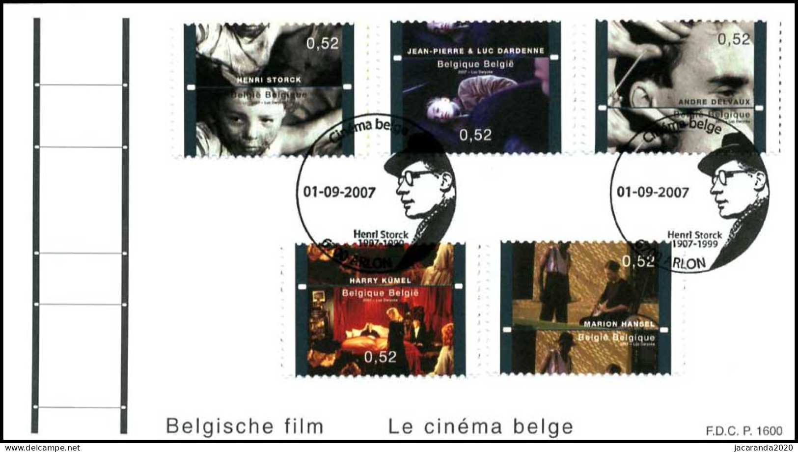 3678/82 - FDC - Belgische Film : Henri Storck P1600 - 2001-2010