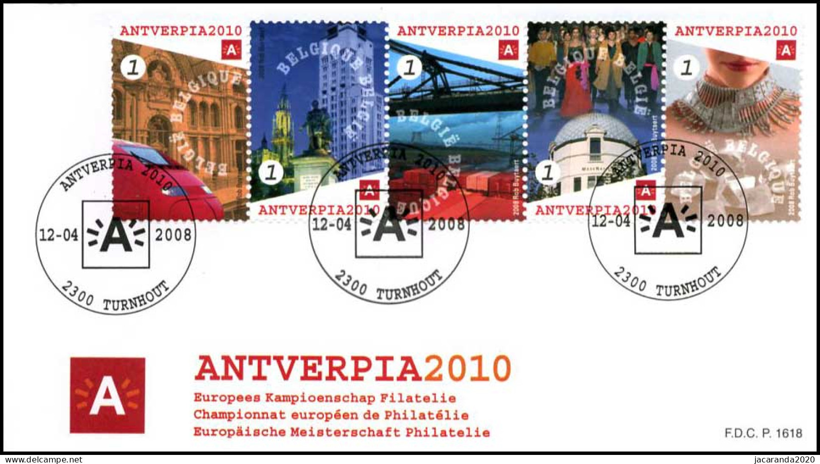 3767/71 - FDC - Antverpia 2010 : Europees Kampioenschap Filateli - 2001-2010