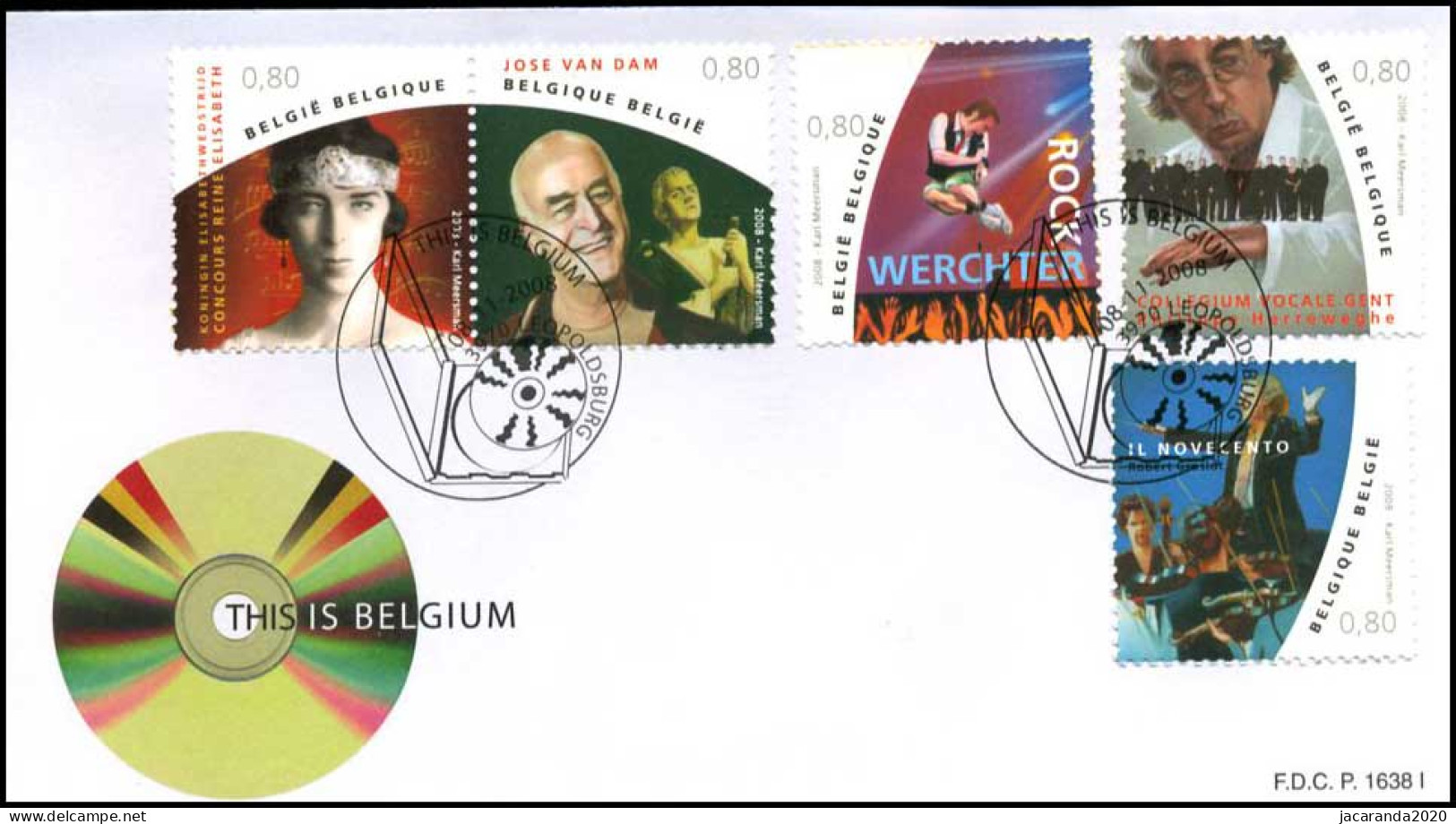 3849/58 - FDC - This Is Belgium : De Belgische Muziek  - 2001-2010