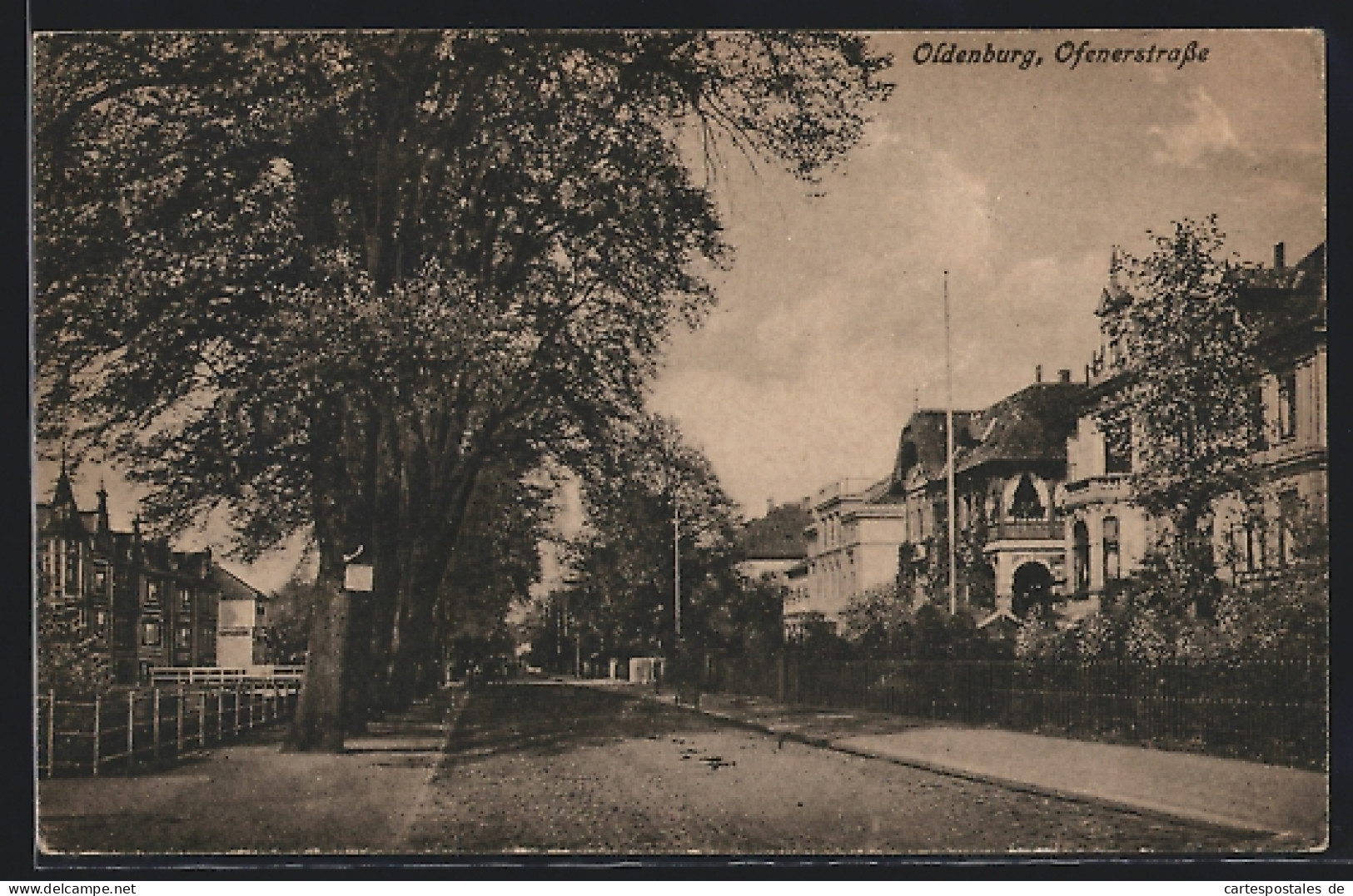 AK Oldenburg / Gr., Ofenerstrasse Mit Bäumen  - Oldenburg