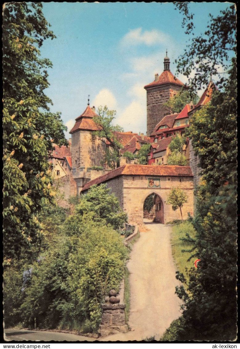 Ansichtskarte Rothenburg Ob Der Tauber Kobolzellertor 1960 - Rothenburg O. D. Tauber