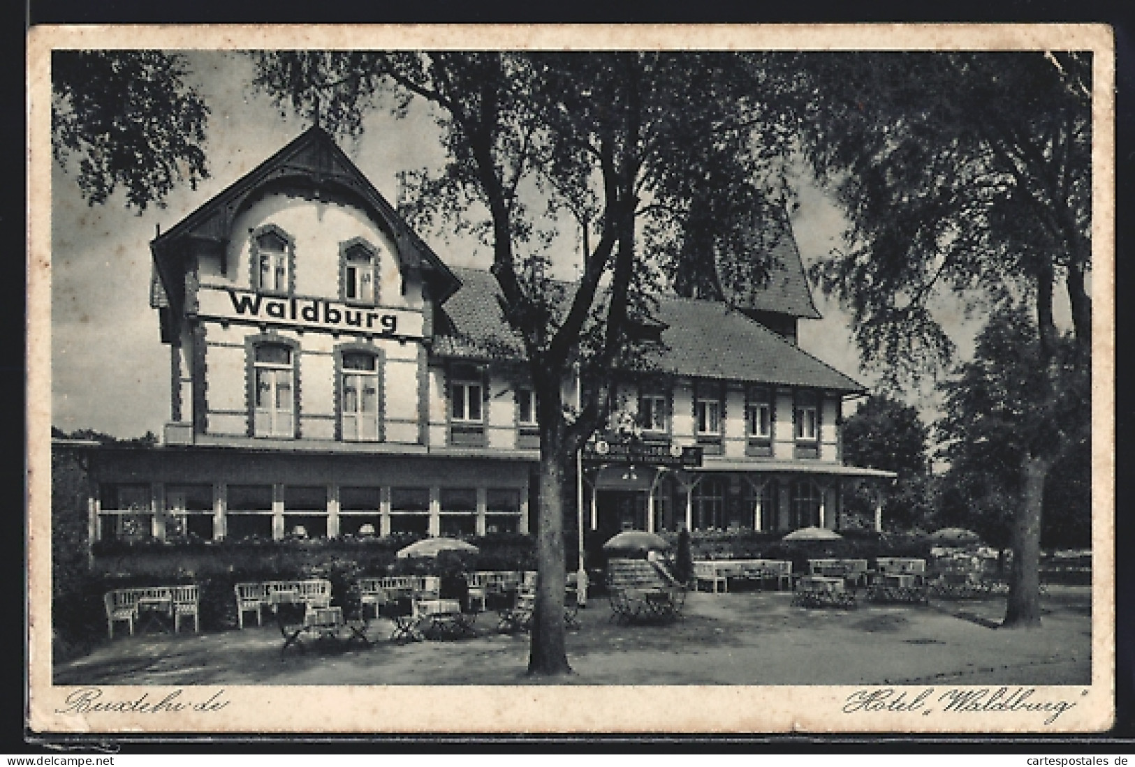 AK Buxtehude, Hotel Waldburg Mit Terrasse  - Buxtehude