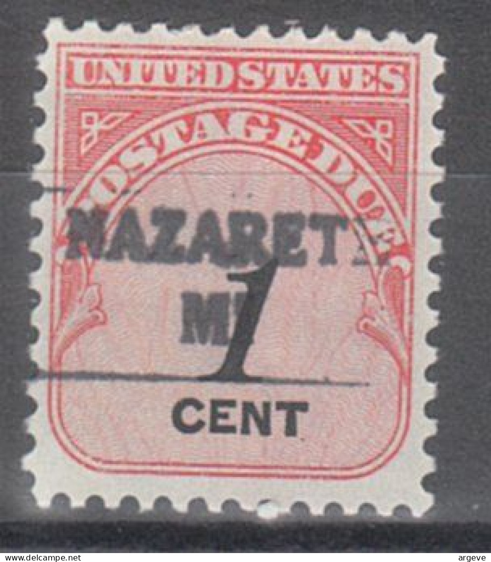 USA Precancel Vorausentwertungen Preo Locals Michigan, Nazareth 882 - Precancels