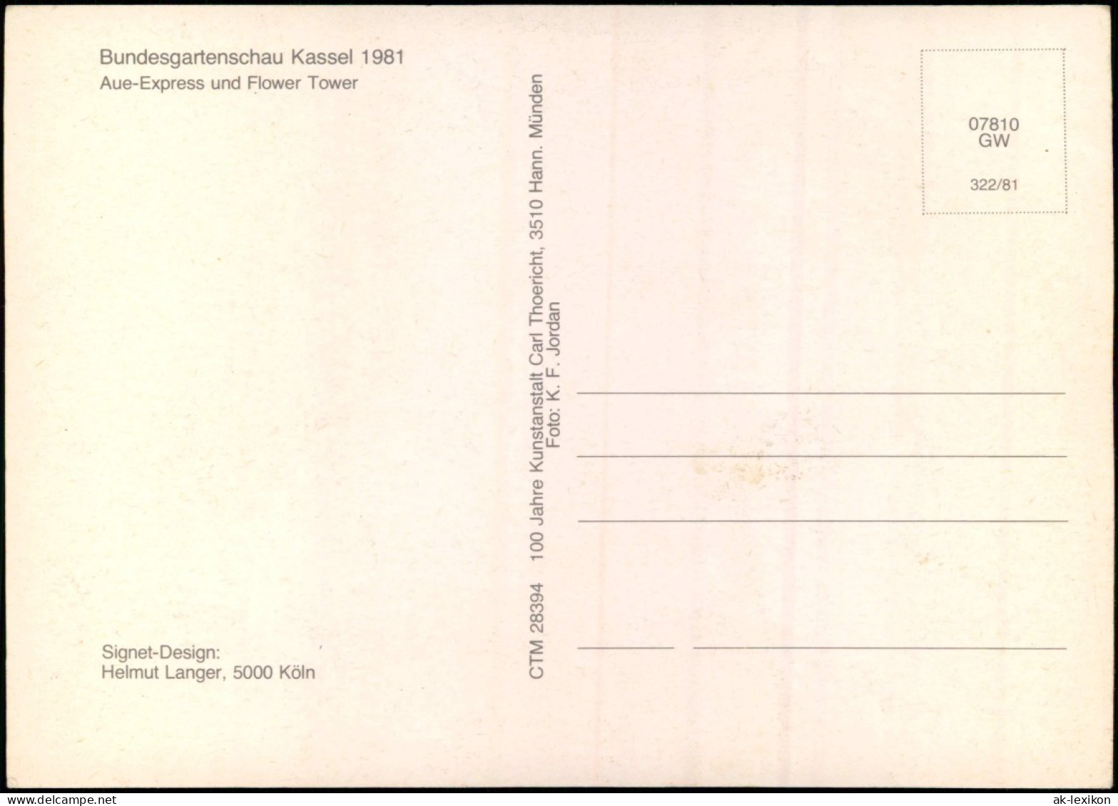 Ansichtskarte Kassel Bundesgartenschau Aue-Express Und Flower Tower 1981 - Kassel